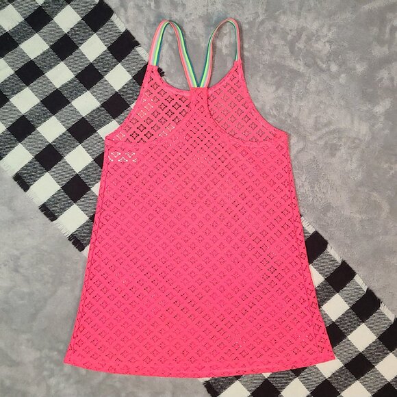 L | George | Open-Knit Racerback Tank Top - Picture 3 of 4